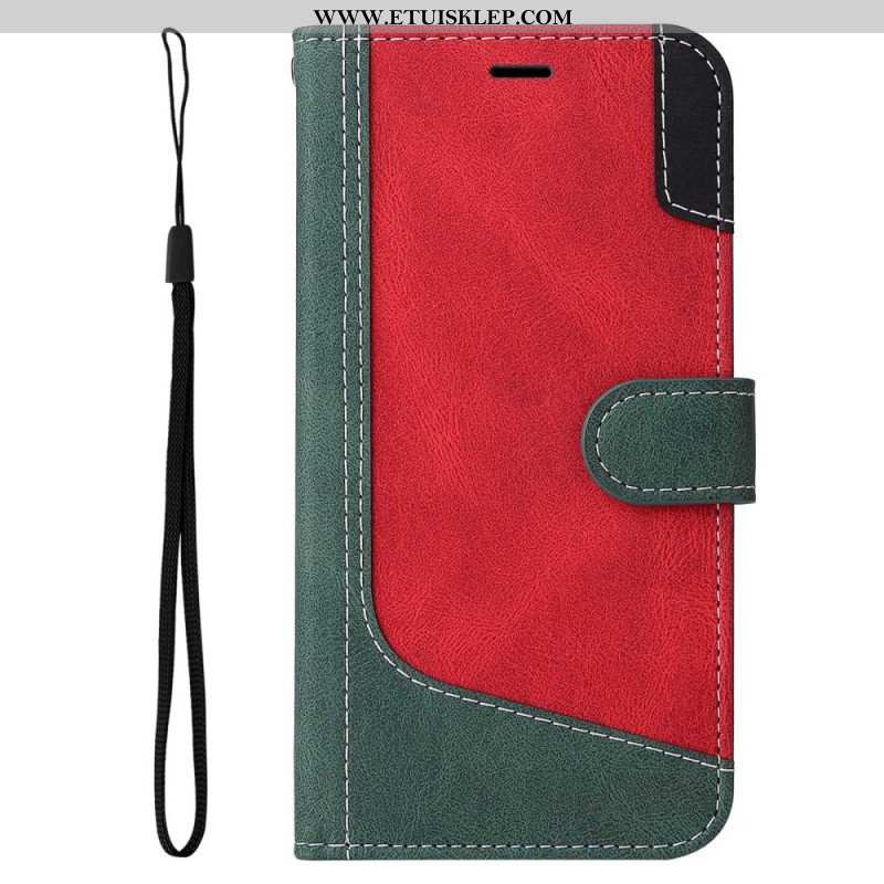 Etui Folio do Samsung Galaxy S23 5G Dwukolorowy Z Paskiem